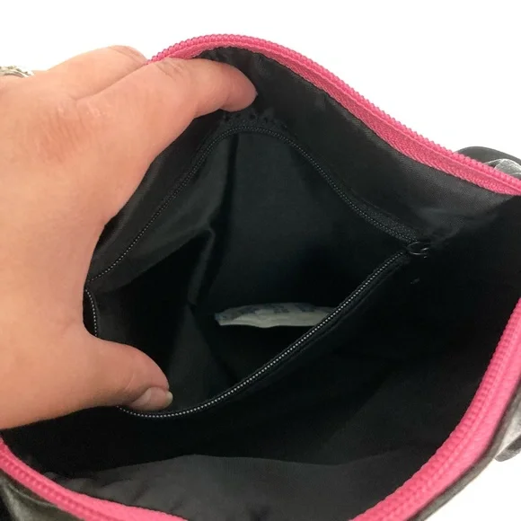 Rosetti Faux Leather Black & Pink Purse - Picture 10 of 14